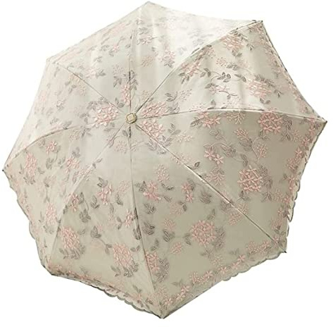 MCLIUJIA Parapluie Dentelle Pliant Anti-UV Parasol Soleil Vintage Broderie pour Femmes