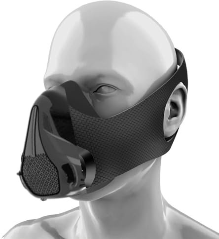 Generic Verstellbare Sportmaske, Laufmaske, Trainingsmaske mit Sauerstoffbarriere, Atemstufen, Trainingsmaske mit Luftwiderstand für Fitness, Training