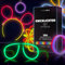 Vivaloo pulseras luminosas fluorescentes set de 200 + accesorios fiesta neon - palos luminosos para fiestas + conectores para pulseras fluorescentes, gafas, bolas etc. - barras luminosas fluorescentes