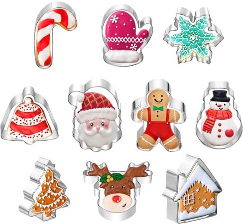 8 Stück Ausstechformen Weihnachten Ausstecher Weihnachts Ausstechformen Edelstahl Keksformen Mini Ausstechformen Weihnachts Ausstech Set Keksausstecher Weihnachten Ausstecher Weihnachten Set