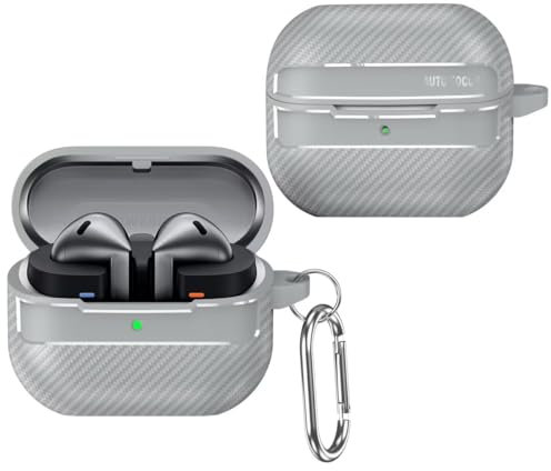 YKNIUFLY Ecouteurs Bluetooth Étui Compatible avec Samsung Galaxy Buds 3/Buds 3 Pro, TPU Souple, Protection Intégrale à 360° Housse Compatible avec Samsung Galaxy Buds 3/Buds 3 Pro.(Gris)