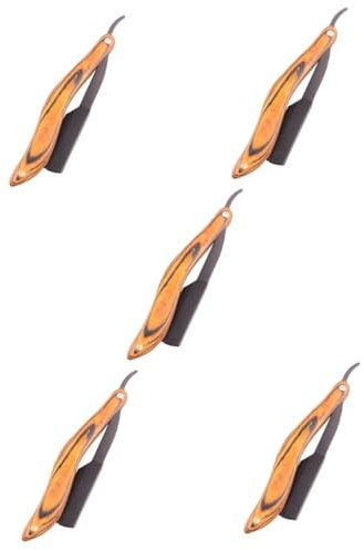 Healeved 5stücke Faltbarer Rasierer Aus Edelstahl Mit Holzgriff Tragbares Manuelles Rasierwerkzeug Für Männer Zum Trimmen Und Rasieren Von Bart Und Gesichtshaar Handgefertigt