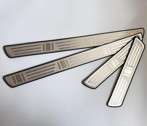 NINIS 4 Stück Kfz-Einstiegsleisten aus Edelstahl für Kraftfahrzeuge für BMW 5 Series Gran Turismo (F07) 2009-2013, Auto Dekoration Türschwelle Aufkleber Schutzstreifen