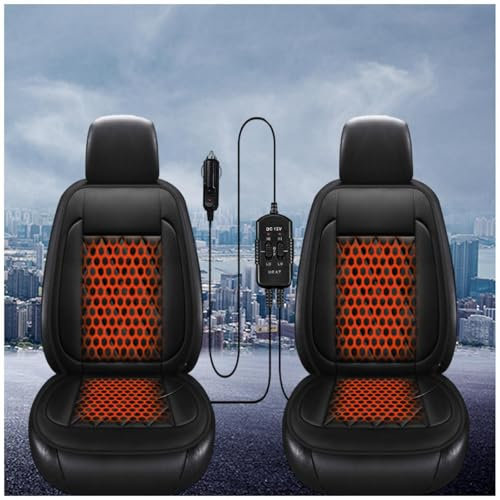 Wizvox Sitzheizung 12v, 12v Intelligente Steuerung Sitzauflag Mit Heizung Allgemeiner Fachmann Car Seat Protector Passend für Die Meisten Autos Doppelsitz 1 Netzkabel