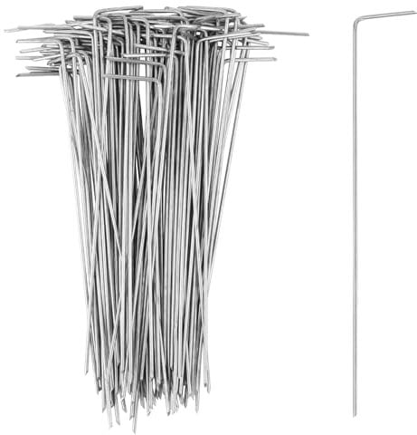 100pcs 8-1/4 Wire Ties for Chain Link Fence, Premium Galvanized Fence Steel Ties Sturdy Heavy Duty Chain Link Hooked Ties Chain link Fence Parts for Home Garden Kennel(Silver)