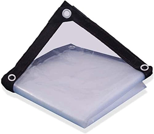 Heavy Duty Clear Tarpaulin 8x10m Waterproof Curtain with Grommets Dustproof Thicken Cover for Greenhouse Garden Patio Transparent Tarp
