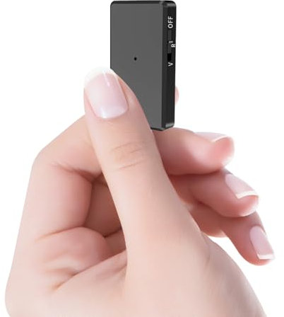 Diktiergerät Mini 64 GB - Voice-Recorder mit Sprachgesteuerter Aufnahme, Rauschunterdrückung, Audio Aufnahmegerät Mini mit Kopfhörer, Wiederaufladbarer Audiorecorder, für Auto/Meetings/Klasse/Vortrag
