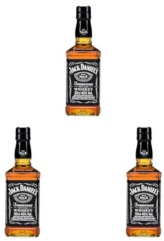 Jack Daniel's Tennessee Whiskey Old No.7 Cristal, Whiskey Suave e Intenso al Paladar, 40% Vol. Alcohol, 500ml (Paquete de 3)