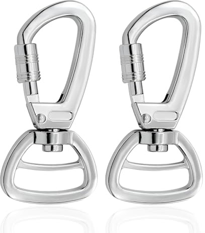 Karabiner Hundeleine Karabinerhaken Mit Drehgelenk, 2 Stück Sicherheitskarabiner Hund Aus Zinklegierung Schnapphaken Schwere Last Carabiner Schlüsselanhänger Taktisch Taschenkarabiner Für Tierhalsbänd