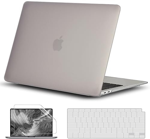 GVTECH Custodia Per MacBook Air 13 pollici 2010-2017 (A1369 A1466), guscio rigido in plastica, copertura della tastiera, protezione dello schermo, Grigio Opaco