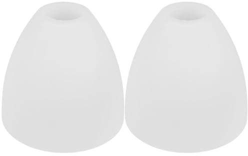HOMSFOU Lot de 2 Abat-jours Suspendus en Verre Dépoli Mat, Diamètre E27, Accessoires de Rechange pour Lustres et Plafonniers, Abat-jour Décoratif Blanc, pour Salon et Couloir