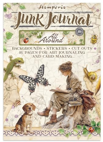 Stamperia - Junk Journal Stickers, Cut-Outs, and Backgrounds for Scrapbooks, Albums, Card Making, Bullet Journalling and More, Perfect for Hobbies, Crafts, and Gifting (All Around)