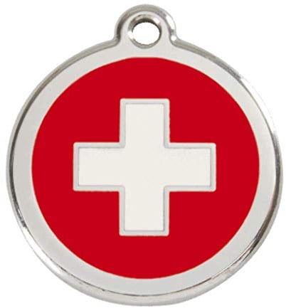 Red Dingo Enamel Tag - Swiss Cross LGE