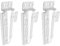 Zanussi Fridge Freezer Door Plastic Mounting Slide Bracket Fixing Kit (Pack of 3)