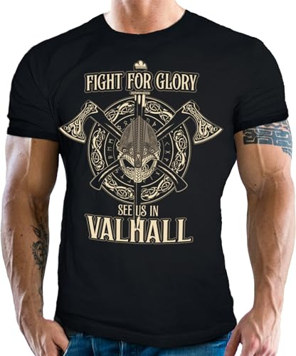 Herren T-Shirt für Wikinger Nordmann Keltic Fans der nordischen Mythologie