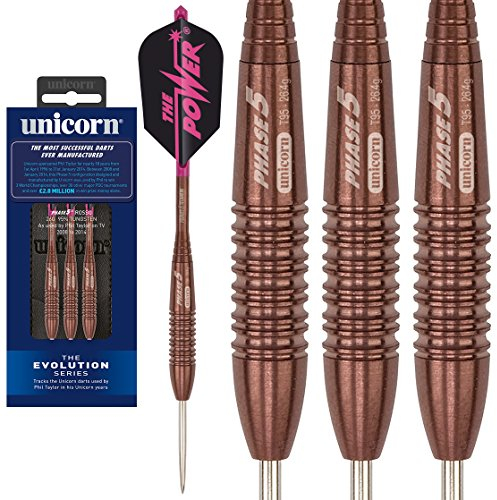 26g Unicorn Evolution Rosso Phase 5 95% Tungsten Darts Set