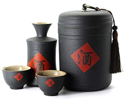 Hot Pot Home Ceramic Warm Wine Pot Large Capacity Warm Wine 5 Pieces Wine Set