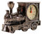 BESPORTBLE Antike Lokomotive Form Wecker Kunststoff Modell Wecker Kreative Desktop Dekor (Grau)