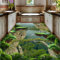 Tapeten Vinylboden Wasserdichte Kundenspezifische Tapete Des Bodens 3D Forest Valley Moderne Tapete Des Vinylbodenbelags-Badezimmers-200 * 140Cm