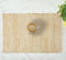 The Home Talk Manteles individuales trenzados a mano vintage para fiestas, mesa de comedor, posavasos, manteles individuales decorativos, 100 % fibras naturales de yute, paquete de 4 unidades, 33 x 48