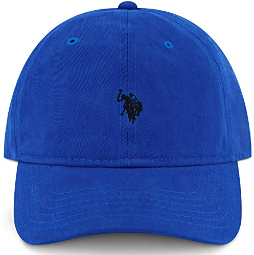 U.S. POLO ASSN. Herren Mens Washed Twill Cotton Adjustable Baseball Hat with Pony Logo and Curved Brim Baseballkappe, Königsblau, Einheitsgröße (6er Pack)