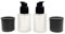 QUUPY 2 Pcs 30ml Refillable lotion Cosmetic Bottle,Empty Frosted Glass Pump Bottle,Used to Store Essential Oils, Lotions, Etc