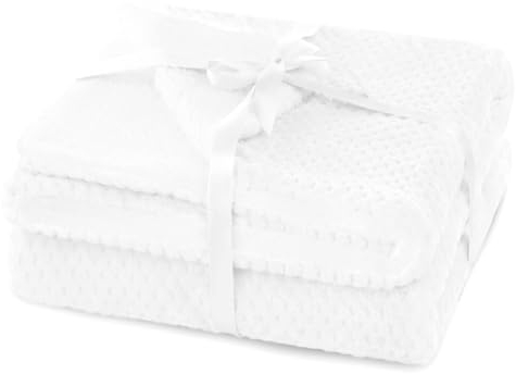 AmeliaHome Kuscheldecke 130x180 cm zarte Steppung Sherpa Lammfelloptik Wohndecke Shleepy Weiß