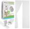 ARCOL Mosquitera Puerta Magnética 90x250 cm cm de Fibra de Vidrio – Adiós a los Mosquitos en 3 min, Malla Ultra-Fina, Cierre Automático con Imanes y Pesos, Cinta de Fijación Extra Ancha Blanco