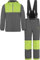 normani Kinder Winter Set - wasserdichte Ski Winterhose mit Hosenträgern und Winterjacke Schneeanzug Ski Set für Jungen und Mädchen Farbe Grau Größe 134-140