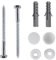 BAAB FASTENER White Cap Toilet Bidet Anchor Bolts Set Toilet Pan Floor Fixing Kit Repair Fixings Fitting Screws M6x80mm