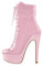 Only maker Damen Schnürsenkel Boot Schnürboots Absatzschuhe High Heel Rosa 39 EU