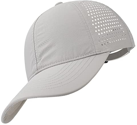 Gisdanchz Running Cap Basecap Herren Cappy Männer Baseball Cap Caps Damen Laufmütze Mützen Laufmützen Running Cap Cappi Sport Schirmmütze Golf Cap Herren Outdoor Sonnenhut Mesh Hellgrau