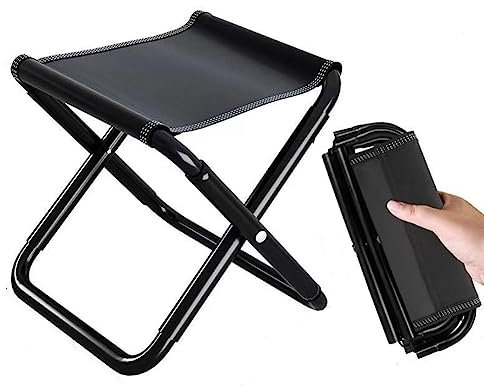 MEETOZ Sgabello portatile da campeggio, mini sedie pieghevoli per esterni, sgabello pieghevole per adulti e bambini, ideale per passeggiate, escursioni, pesca