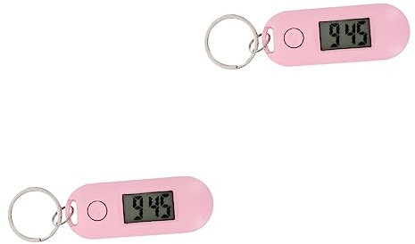 INOOMP 2 Pièces Montre Porte-Clés Électronique Montres Électroniques Clip De Montre De Poche Anneau Porte-Clés Électricien Porte-Clés Bonbons pour Hommes Montre Numérique pour Enfants