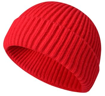 Irzaki Fisherman Beanie für Herren Strickmütze Trawler Beanie Kurze Manschette Uhrenkappe für Männer Frauen