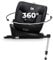 Kinderkraft I-360 Kindersitz 0-36 kg, I-SIZE 40-150 cm, Reboarder 360 grad drehbar, Kinderautositz mit Isofix station, FWF und RWF, Verstellbare Kopfstütze/Rückenlehne mit Liegeposition, Schwarz