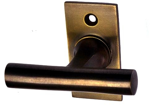 Fenstergriff antik aus Messing modern, Fensterolive Industrie-Stil, Modell Uhlenberg A - handgefertigt