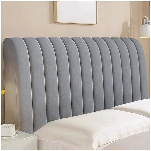 NNSMUN Bettkopfteil Hussen All-Inclusive Kopfteilbezug Bett Kopfteil Bezug für Bett Bettrückwand überzug Stretch Abdeckung Kopfteil Polster Bett Kopf RückenlehneBezug (Dunkelgrau(A),180CM)