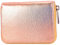 modamoda de - P04 - Portefeuille court en cuir véritable pour femme, or rose métallisé, s