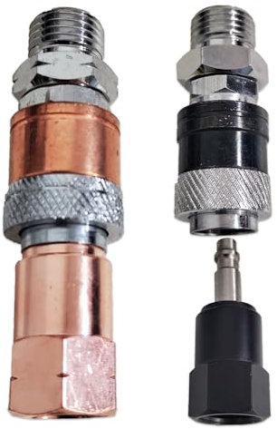 Raccords à connexion rapide pour tuyau Oxy Acétylène amélioré, raccords rapides Oxy-fuel avec boîte, kit de torche à oxygène acétylène pour équipement d'oxygène et de carburant, garantie d'un an