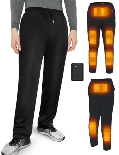 FERNIDA Pantalon Chauffant avec 10000mAh Batterie pour Hommes et Femmes, 8 Zones de Chauffage, Pantalon Chauffant Électrique, XXL