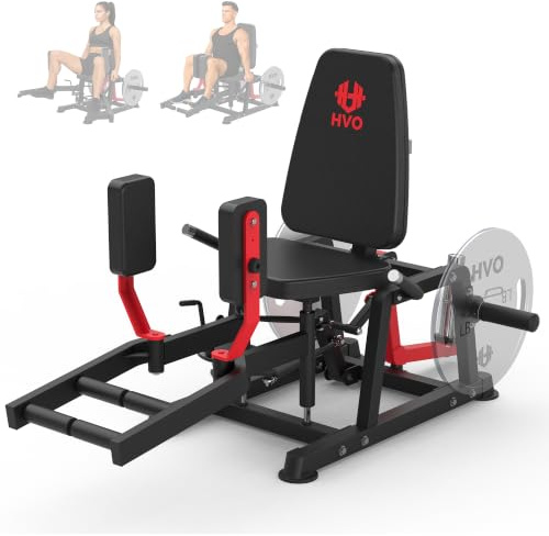HVO Adduktoren Gerät Po Trainer Hip Abduction and Adduction Machine | 1:1 Übersetzungsverhältnis, 5-6 Stufen, Verstellbare Rückenlehne, 25mm/50mm Langhantel-Kompatibel