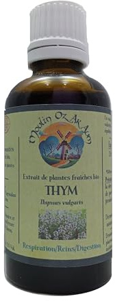 THYM BIO, extrait de plantes fraîches bio Solution buvable de plantes fraîches. RESPIRATION/REINS/DIGESTION Ferme bio et biodiversité respectée