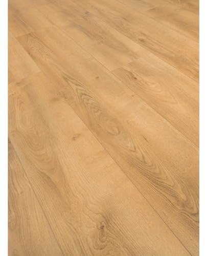 Zodia Albit Oak Natural Brown D4534 Wood Effect Click Laminate Flooring-Plank (12mm),For Home (All Room) & Commercial Use,Suitable for Underfloor Heating-Covers 1.33sqm(Single Pack Contains 5 Planks)