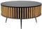 golddoor Couchtisch Borneo mit Platte 0190 PE Durchmesser 90 cm Lamellen aus Eiche Craft Gold Modernes Design Couchtisch funktional robuste Konstruktion für Wohnzimmer und Büros