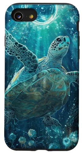 Turtles Süße Schildkröte Meer Ozean Tarotkarte Hülle für iPhone SE (2020) / 7 / 8