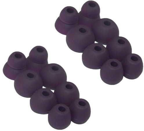 Miayaya Silicone Tips Replacement Earbuds Tips for Powerbeats Pro, Beats X, Beats Flex, Urbeats, BeatsTour Wireless Earphone Ear Tips Covers, S/M/L, 8airs, Purple