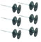 Garden Hose Guide Spikes, Garden Hose Smooth Roller Guide, Garden Supplies Water Pipe Hose Clamp, Water Pipe Guide Wheel (6pcs)