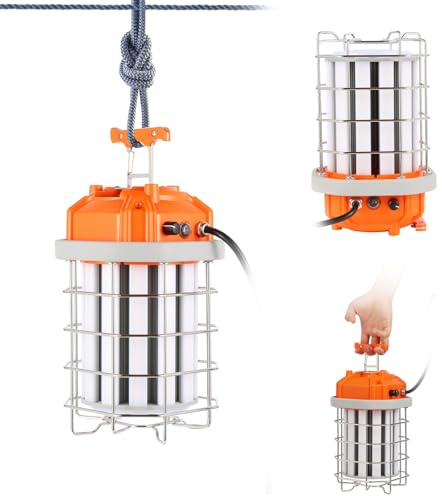 Choen 150W 360° 240V Led Construction Jobsite Work Light 21000lm 110V Compatible,Dimmable,Impact Resistant,Waterproof,Large Lighting Area and Multiple Usage Ways