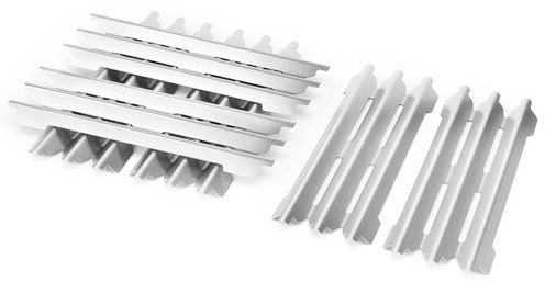 Denmay 44,5 x 15,5cm Edelstahl Brennerabdeckung Ersatzteile für Broilking Imperial & Regal Gasgrill, Heizplatte Flavorizer Bars für Broil King Imperial Regal 420 440 490 590 690 520 570, 6 Stück